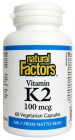 Natural Factors: Vitamín K2 100 mcg 60 cps
